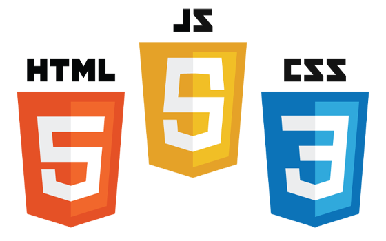 HTML, CSS und JS Logos abgebildet